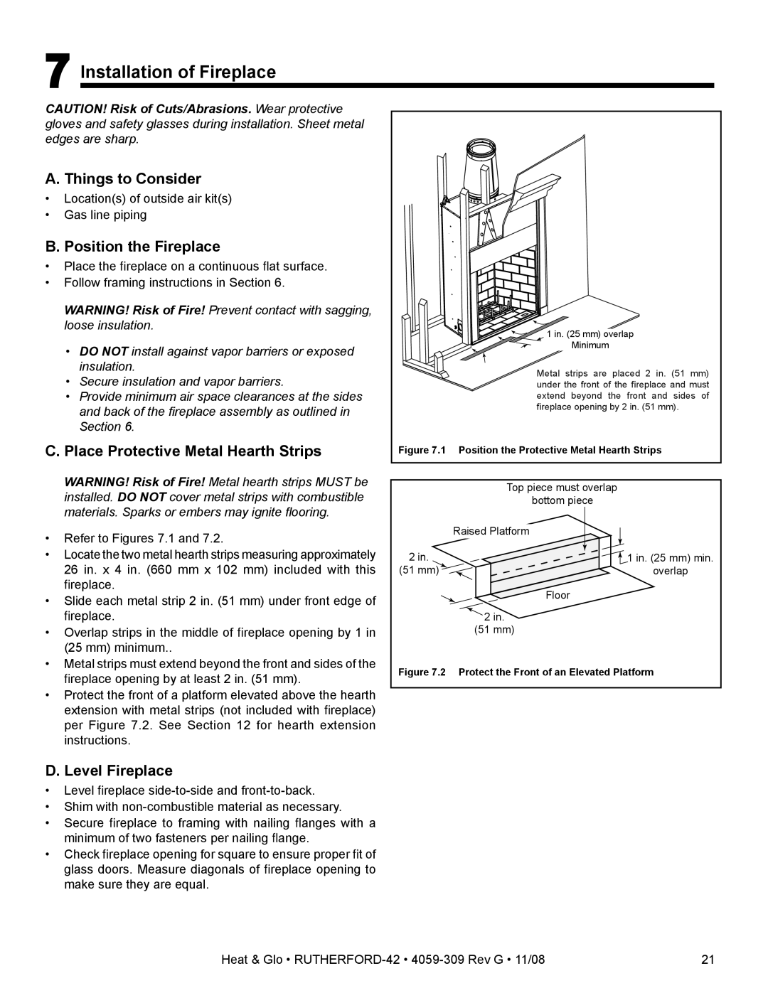 Hearth and Home Technologies RUTHERFORD-42 Installation of Fireplace, Things to Consider, Position the Fireplace 