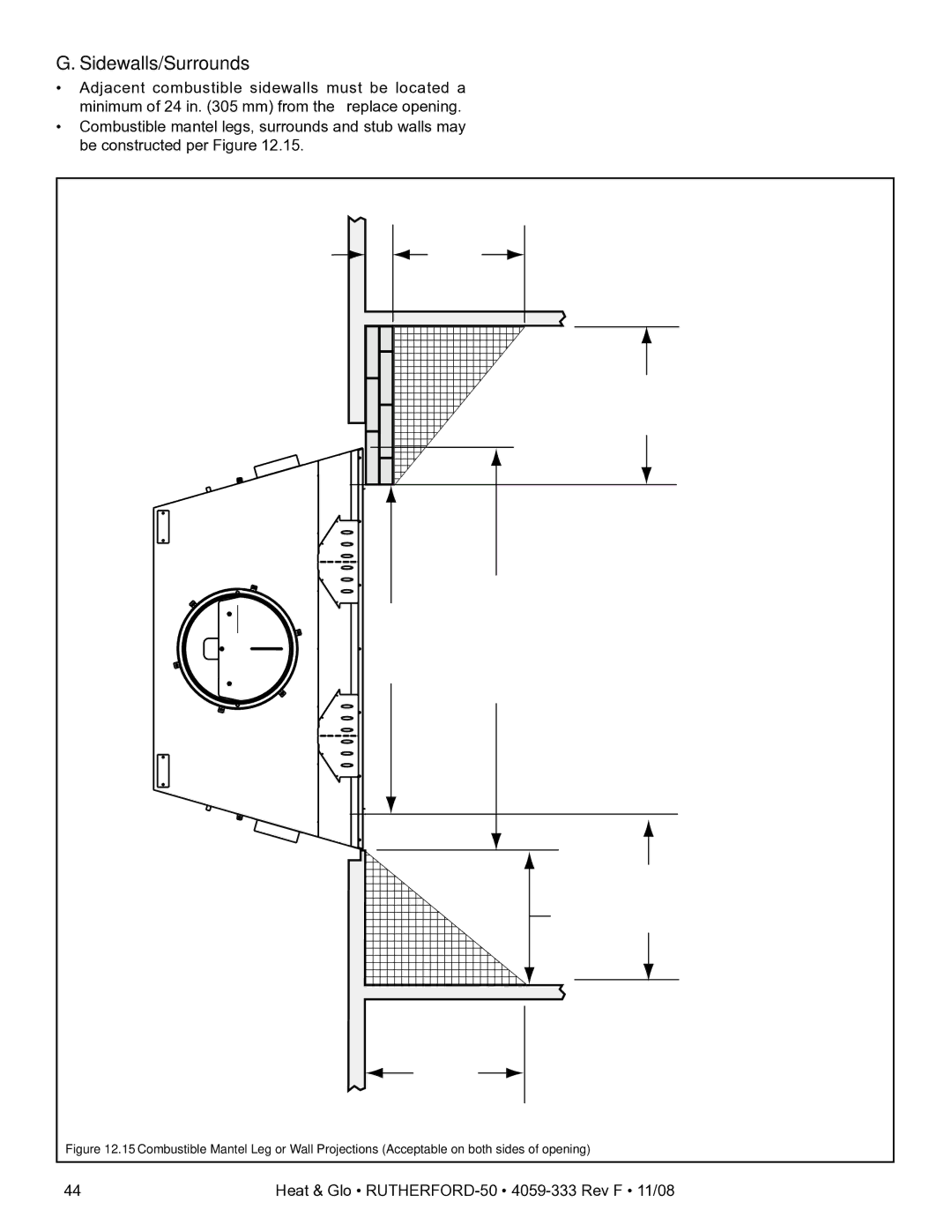 Hearth and Home Technologies RUTHERFORD-50 owner manual Brick Front 