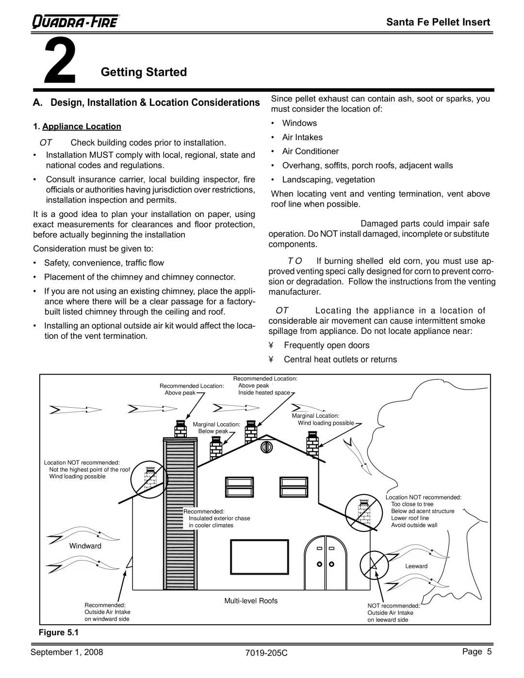 Hearth and Home Technologies SANTAFEI-B owner manual Getting Started, Design, Installation & Location Considerations 