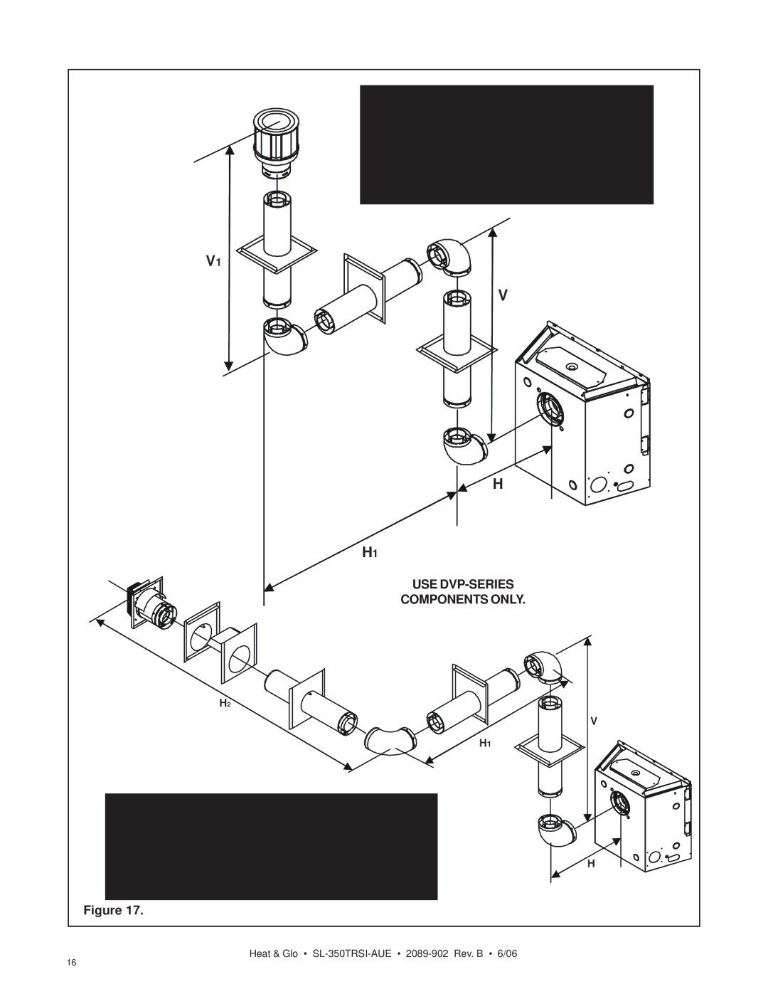 Hearth and Home Technologies SL-350TRSI-AUE manual Flueing with Three 3 90 Elbows 