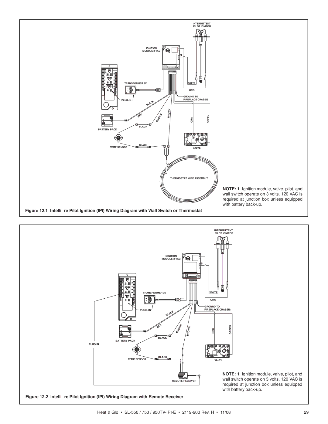 Hearth and Home Technologies SL-950TV-IPI-E, SL-750TV-IPI-E, SL-550TV-IPI-E Ignition Module 3 VAC Transformer PLUG-IN 