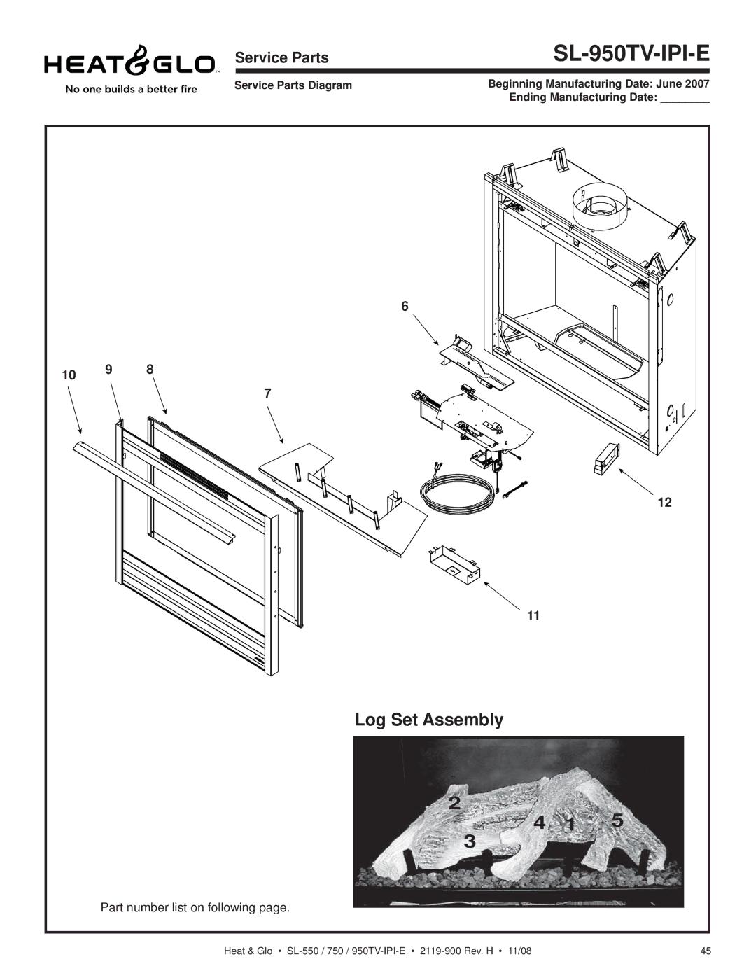 Hearth and Home Technologies SL-750TV-IPI-E, SL-550TV-IPI-E owner manual SL-950TV-IPI-E 