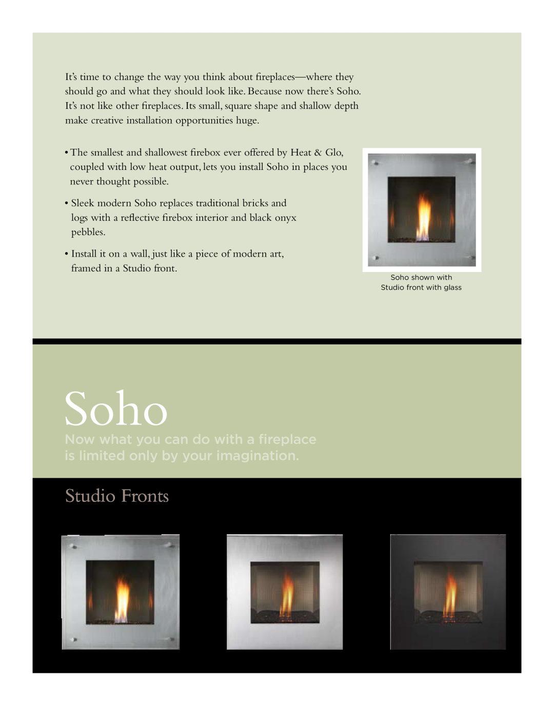 Hearth and Home Technologies SOHO manual Soho, Studio Fronts 