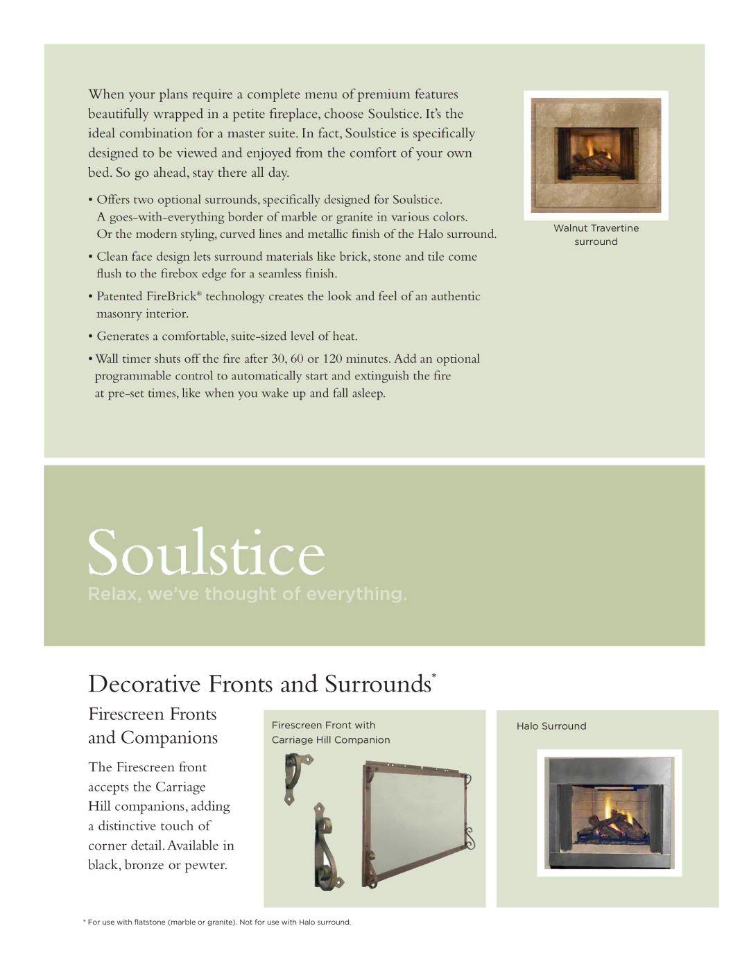 Hearth and Home Technologies SOULSTICE manual Soulstice 