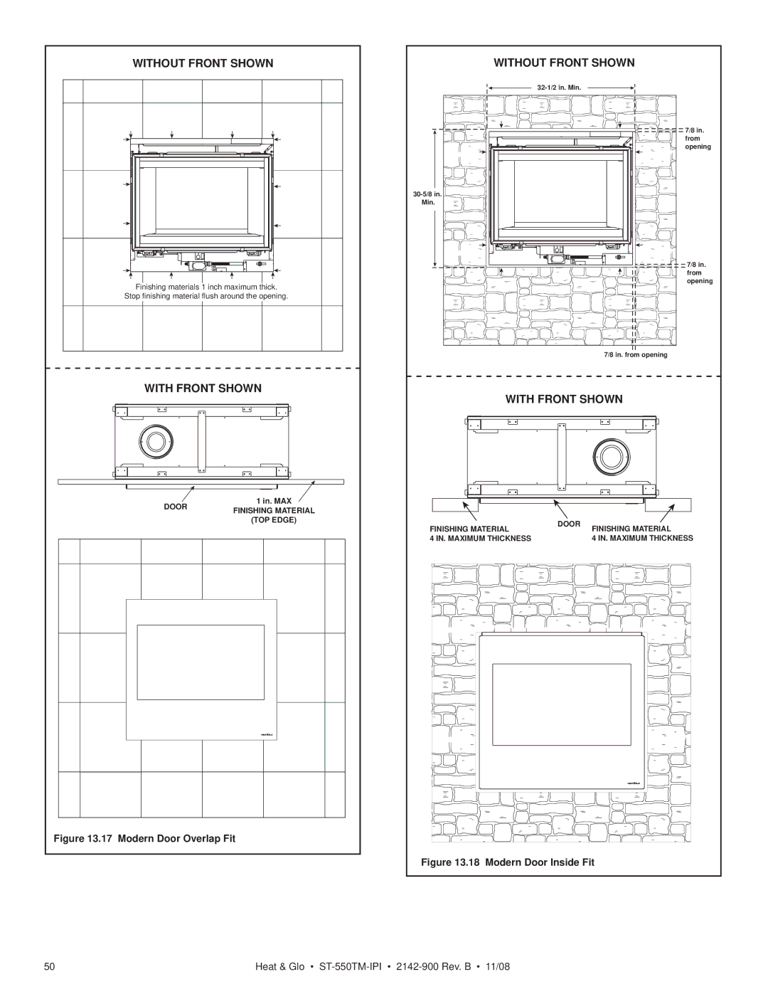 Hearth and Home Technologies ST-550TM-IPI owner manual Without Front Shown 