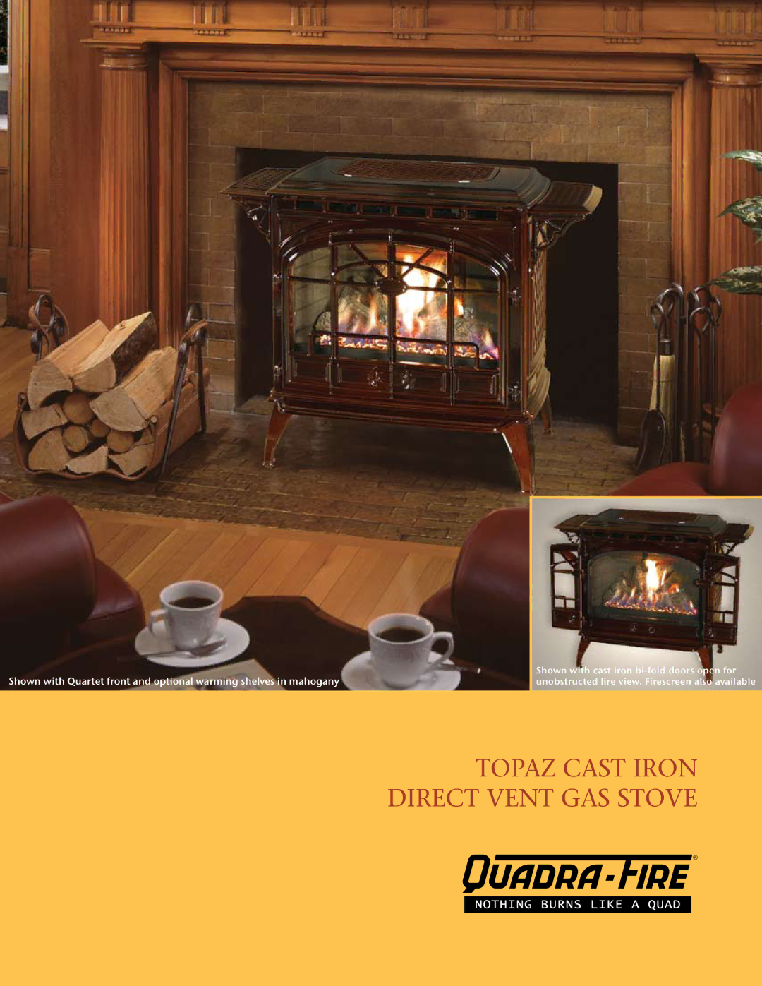 Hearth and Home Technologies manual Topaz Cast Iron Direct Vent GAS Stove 