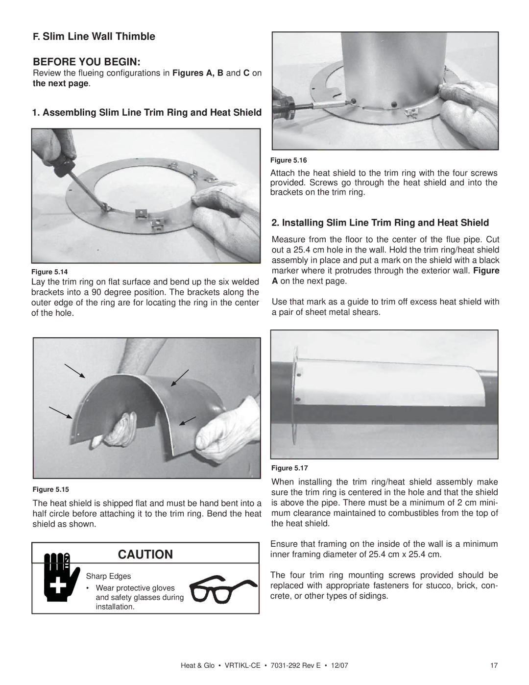 Hearth and Home Technologies VRT-BZ-P-CE, VRTIKL-CE, VRT-GY-P-CE, VRT-GY-N-CE manual Slim Line Wall Thimble, Before YOU Begin 