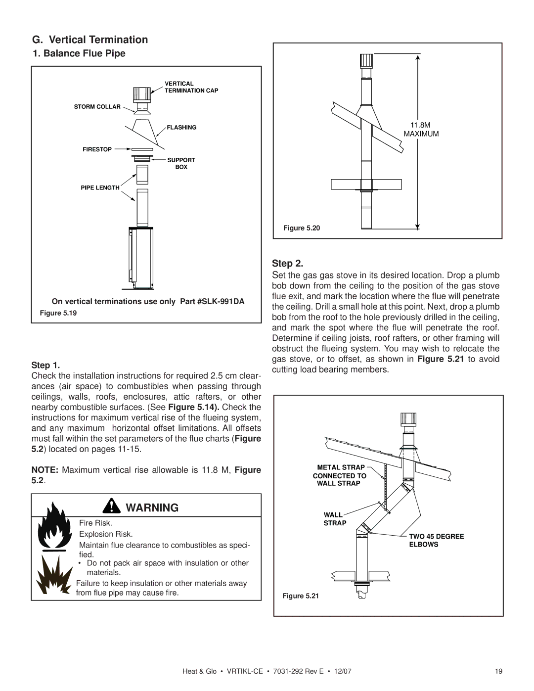 Hearth and Home Technologies VRT-GR-P-CE, VRTIKL-CE, VRT-GY-P-CE, VRT-GY-N-CE manual Vertical Termination, Balance Flue Pipe 