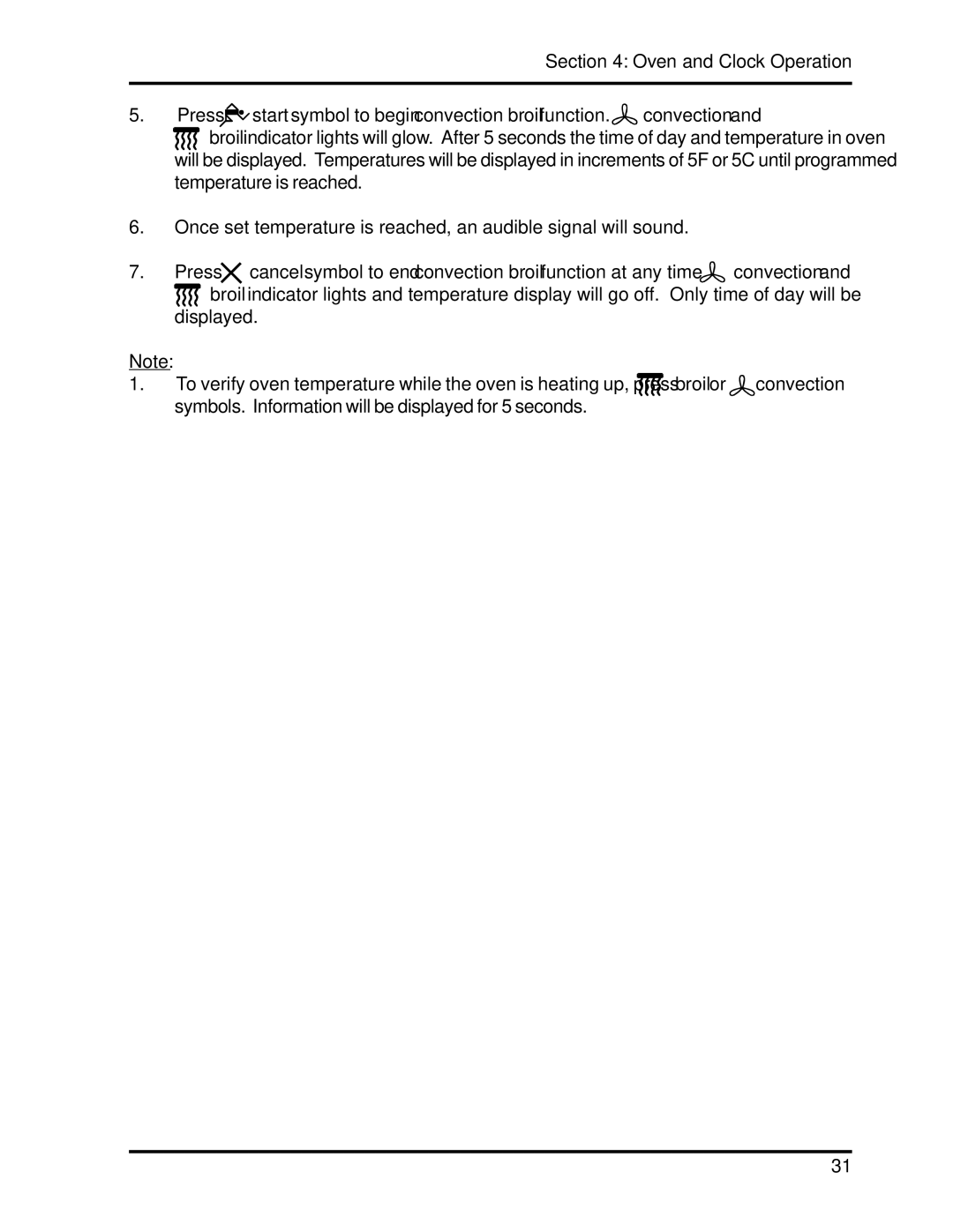 Heartland 3630, 3530 installation and operation guide Broil or 