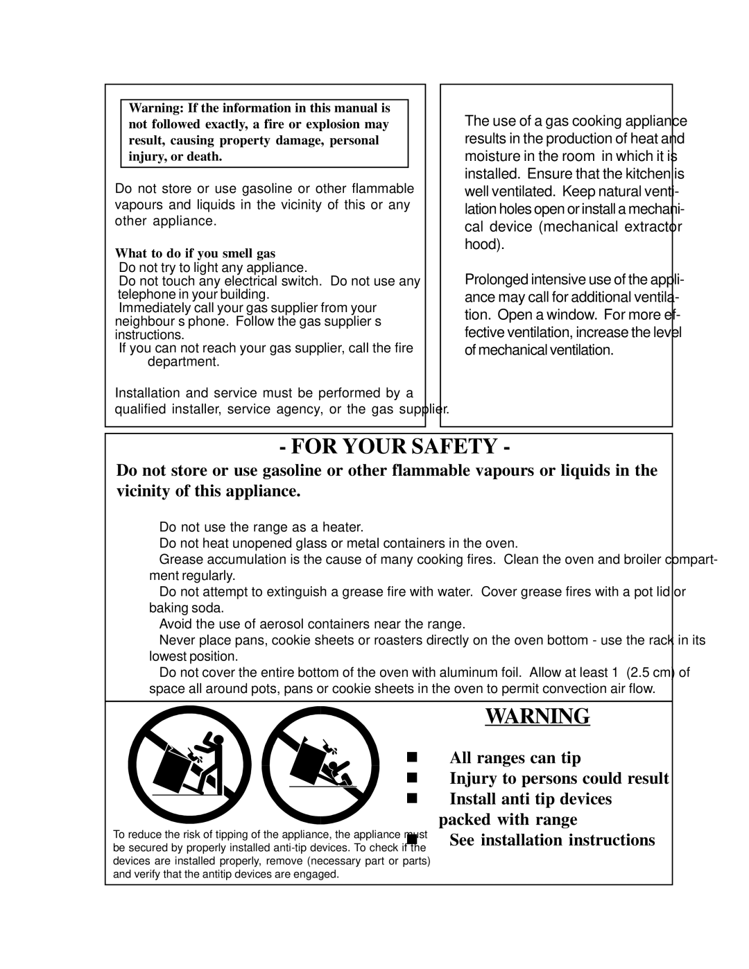 Heartland 3530, 3630 installation and operation guide For Your Safety 