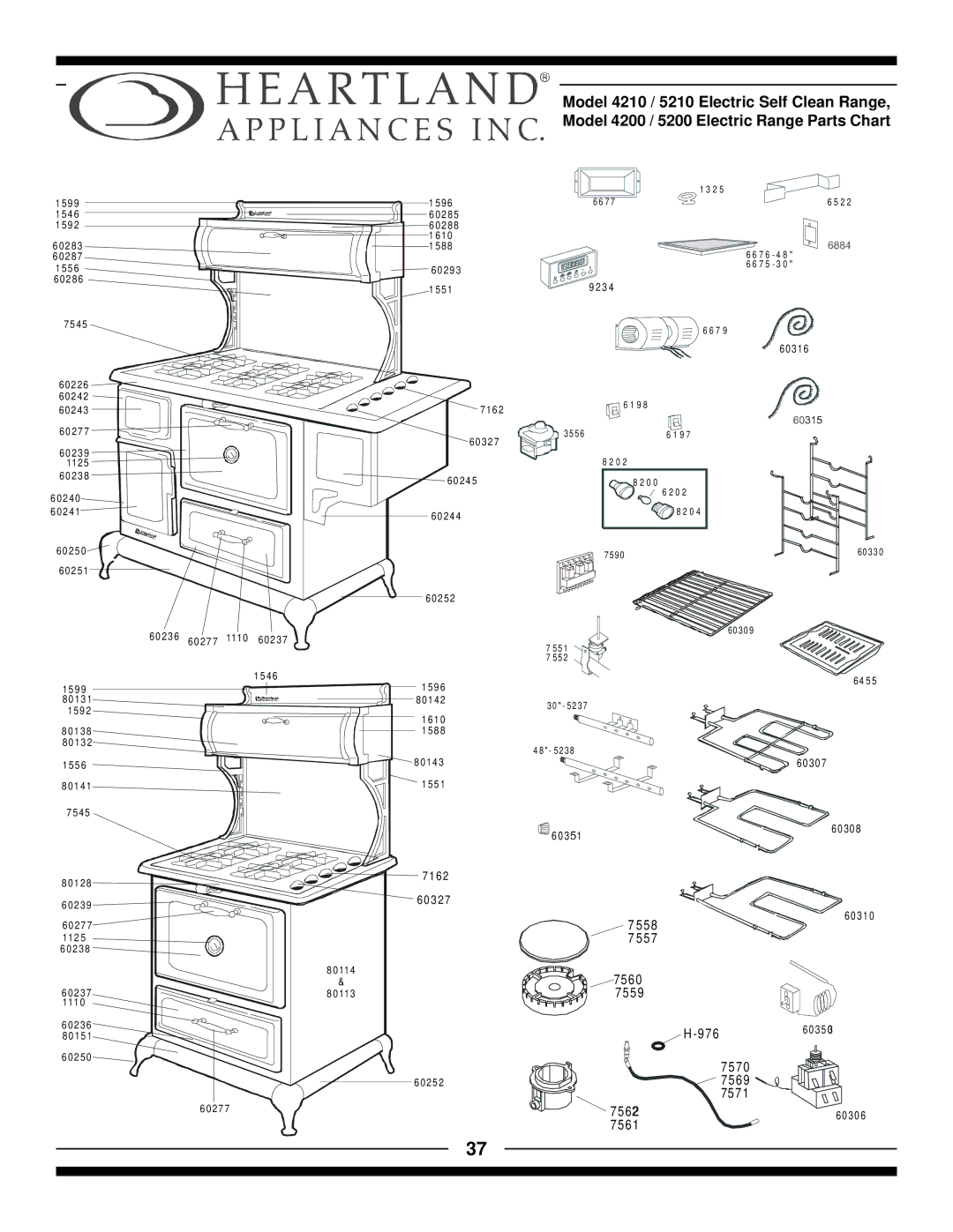 Heartland 5210, 5200, 4200, 4210 installation instructions 558 557 7560 7559 976 7570 7569 7571 7562 7561 