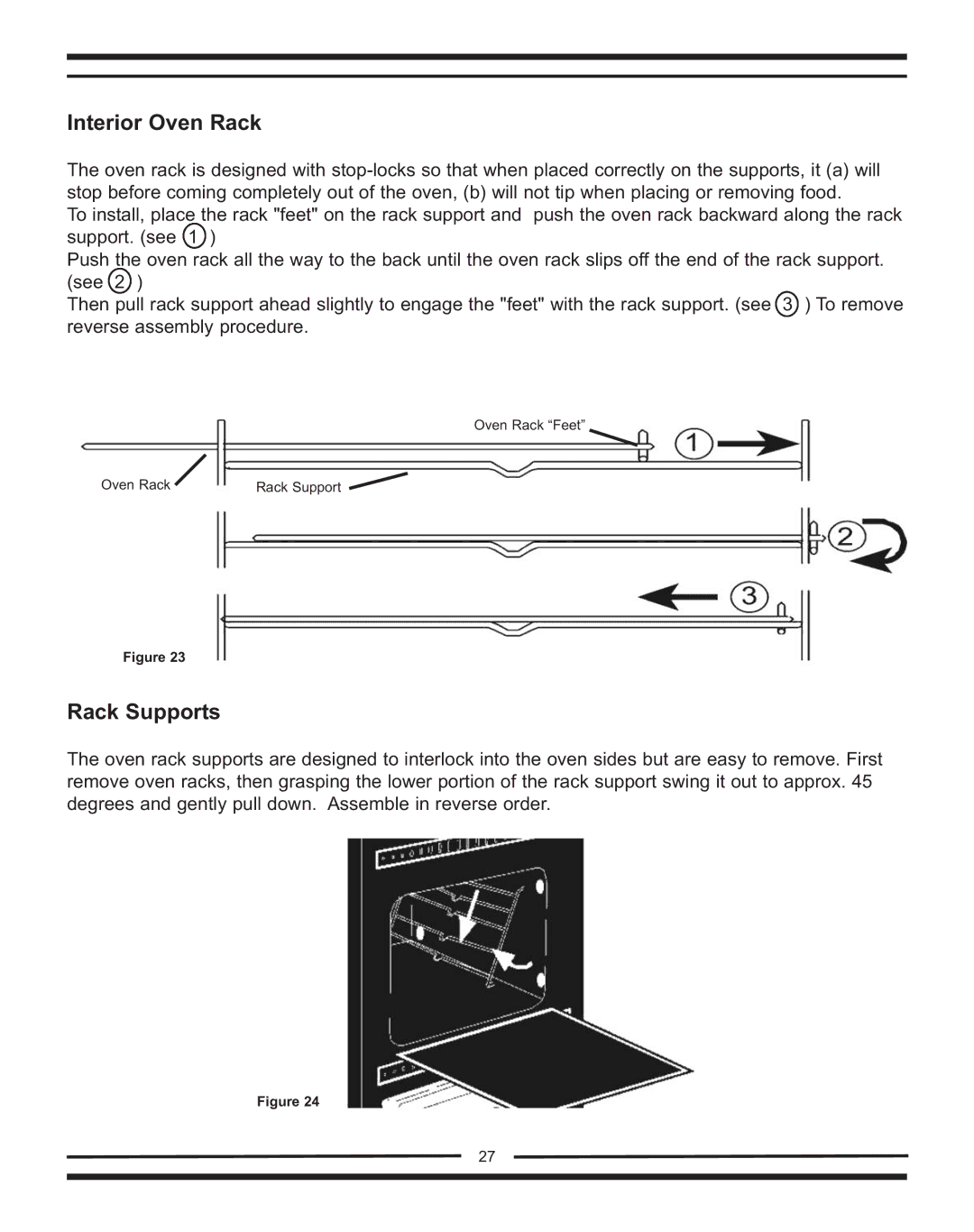 Heartland Bakeware 9200/7200 manual Interior Oven Rack, Rack Supports 