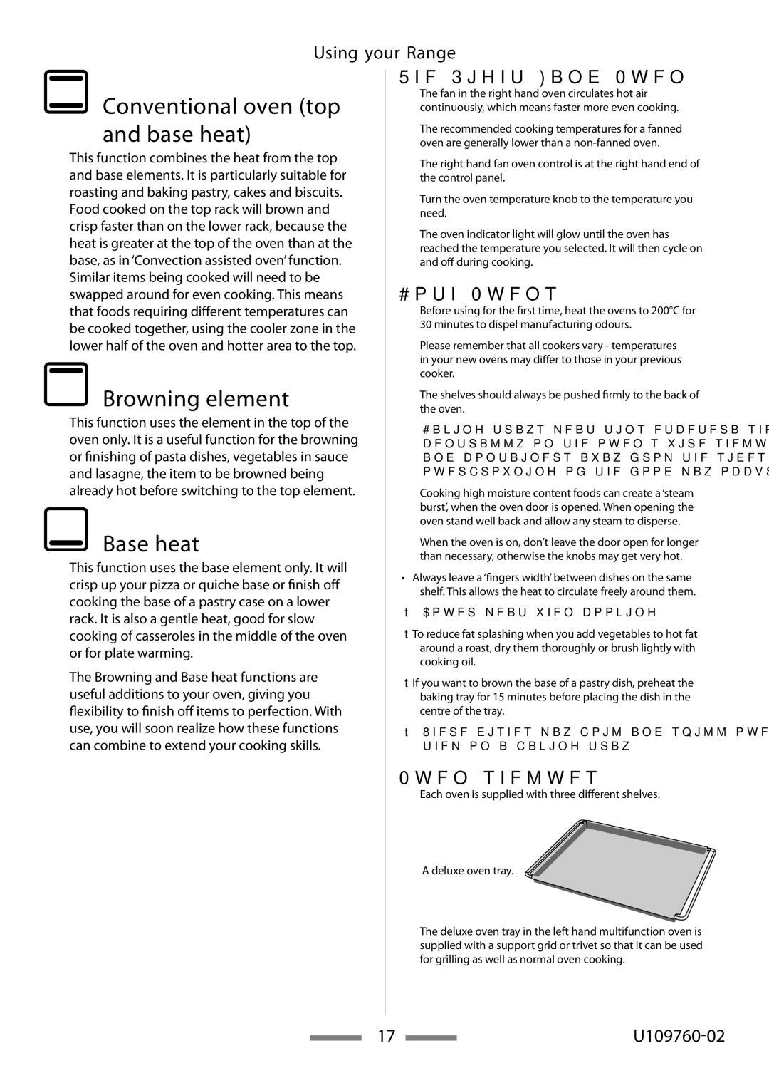 Heartland Bakeware U109760-02 installation instructions Conventional oven top and base heat 