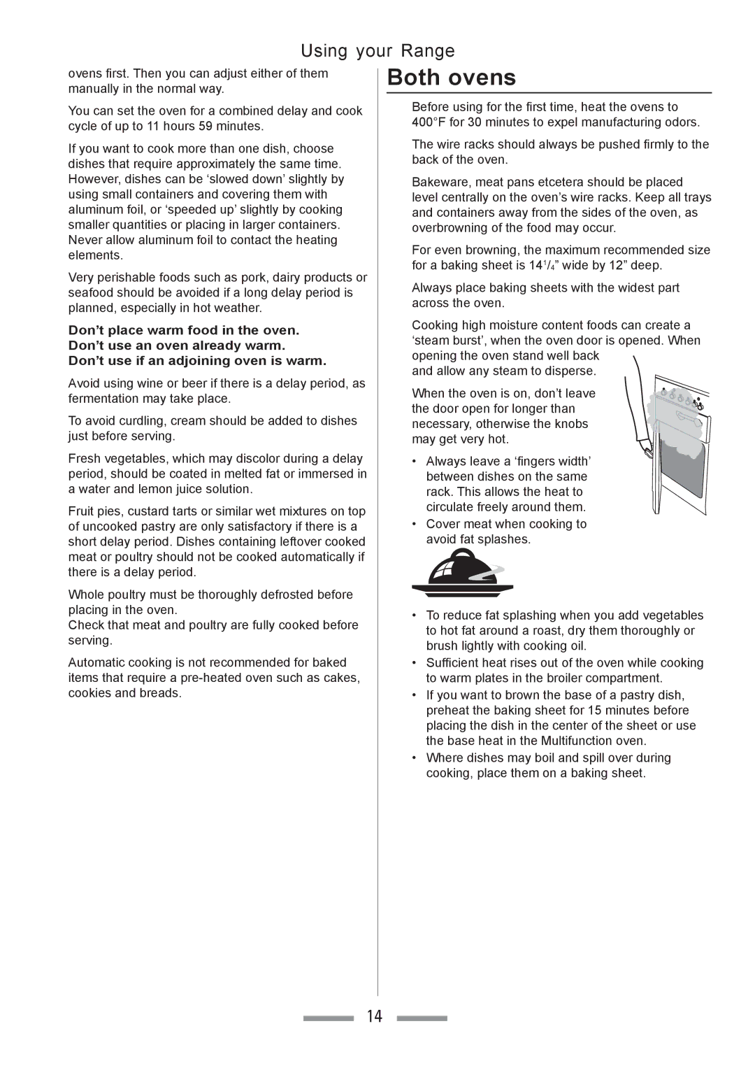 Heartland Toledo XT installation instructions Both ovens 