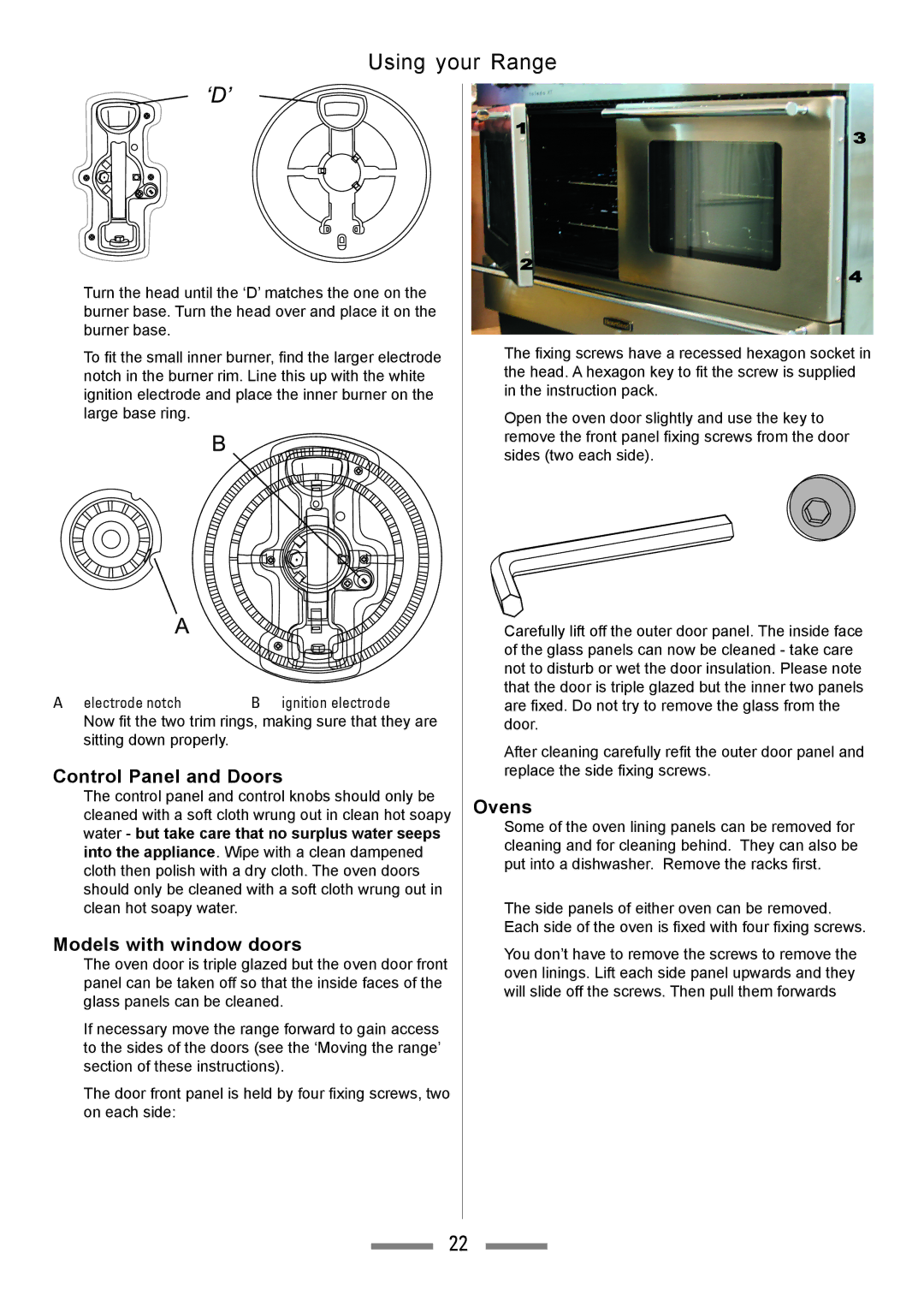 Heartland Toledo XT installation instructions Control Panel and Doors, Models with window doors 