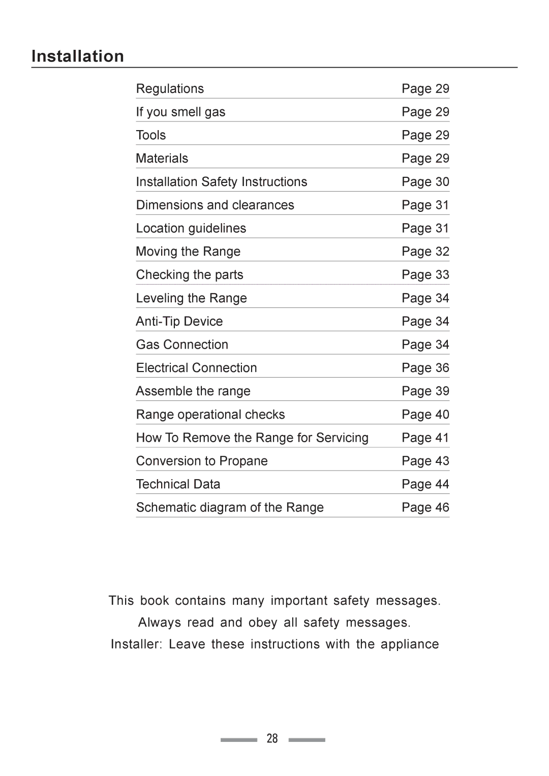 Heartland Toledo XT installation instructions Installation 