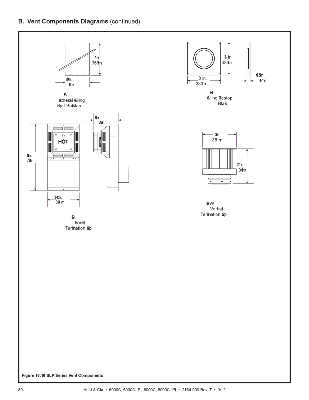 Heat & Glo LifeStyle 6000C manual Slp-Ccs-Bk, Slk-Snkd, Slp-Dcf-Bk, Slp-Tvhw 