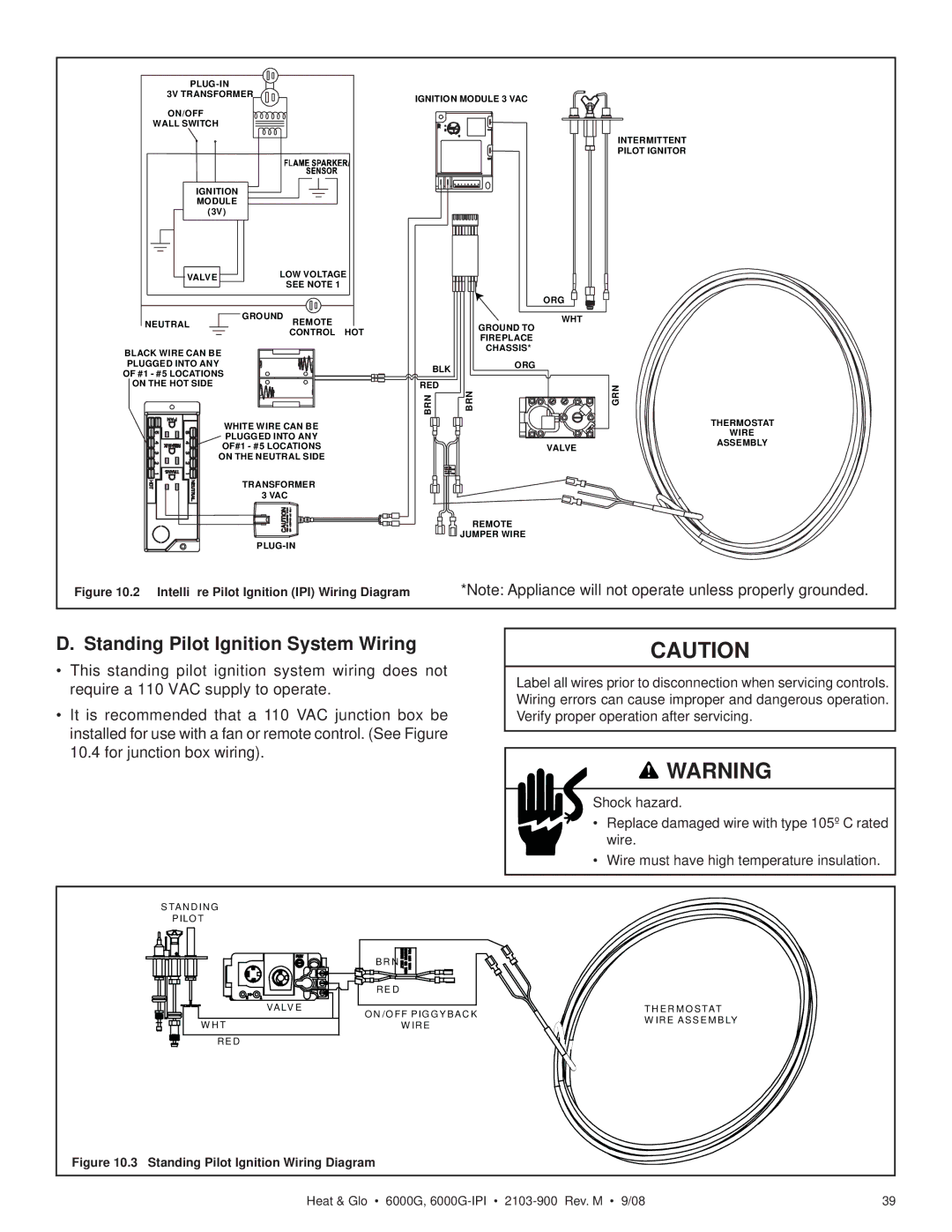 Heat & Glo LifeStyle 6000G-LP Standing Pilot Ignition System Wiring, Intelliﬁre Pilot Ignition IPI Wiring Diagram 