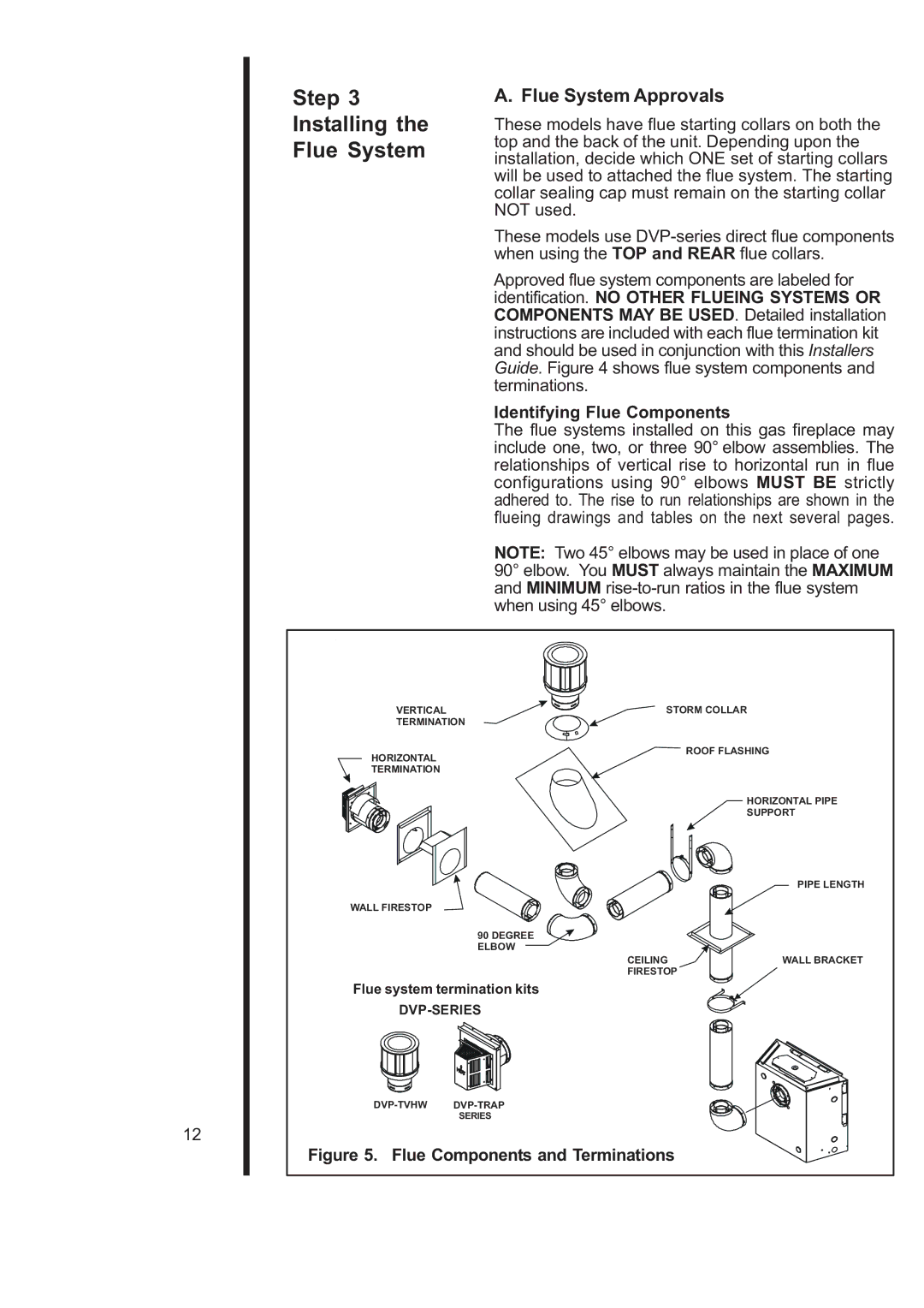 Heat & Glo LifeStyle 6000TRS-CD manual Flue System Approvals, Identifying Flue Components 