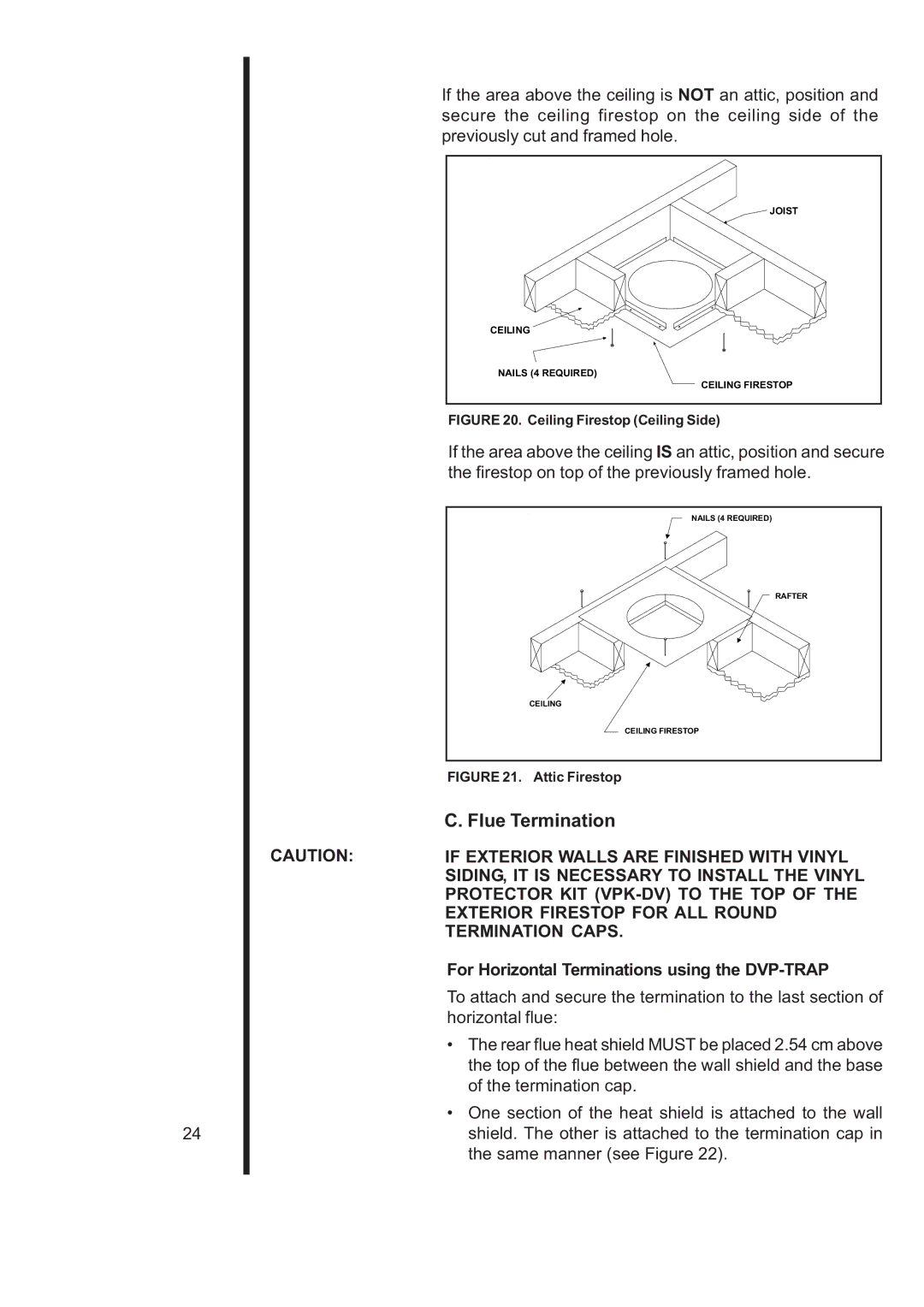 Heat & Glo LifeStyle 6000TRS-CD manual Flue Termination 