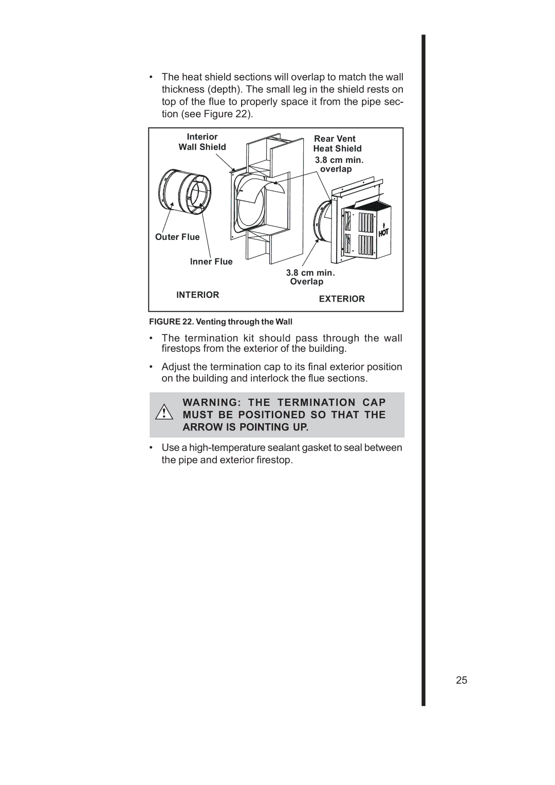 Heat & Glo LifeStyle 6000TRS-CD manual Must be Positioned SO That the Arrow is Pointing UP 