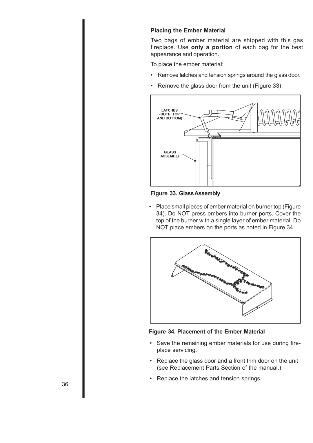 Heat & Glo LifeStyle 6000TRS-CD manual Placing the Ember Material, GlassAssembly 