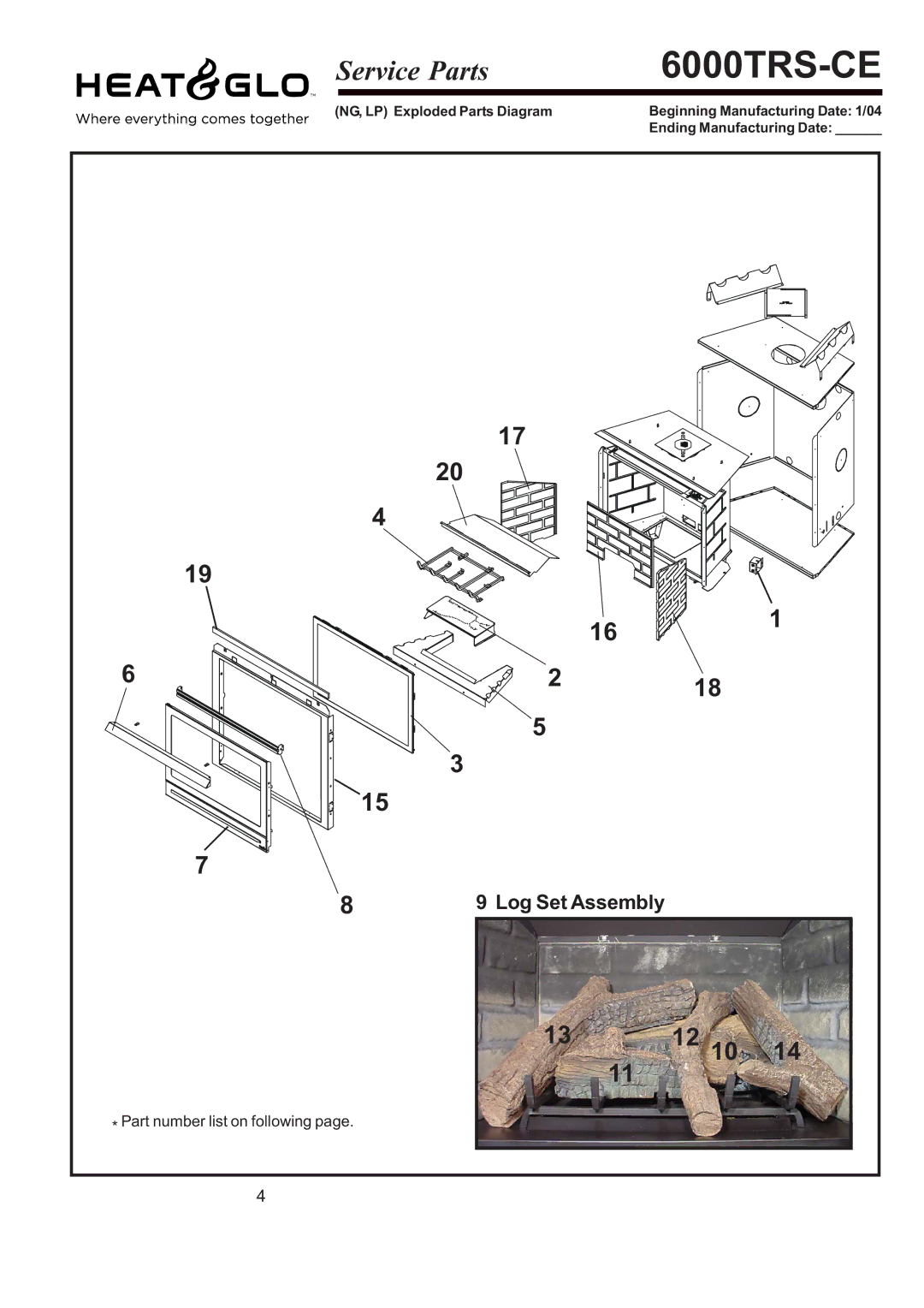 Heat & Glo LifeStyle 6000TRS-CD manual 6000TRS-CE 