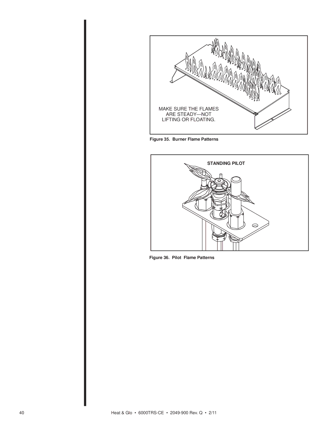 Heat & Glo LifeStyle 6000TRS-CE manual Make Sure the Flames 