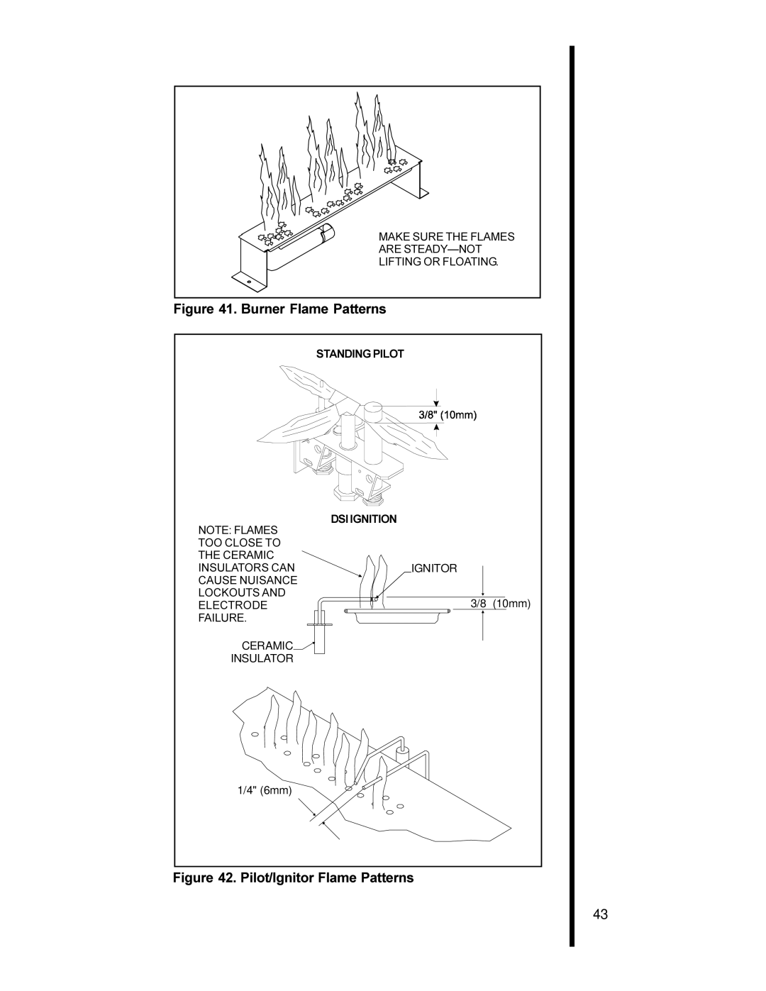 Heat & Glo LifeStyle 6000ARCH, 6000XLT-CDN, 6000TR, 6000XLS manual Burner Flame Patterns 