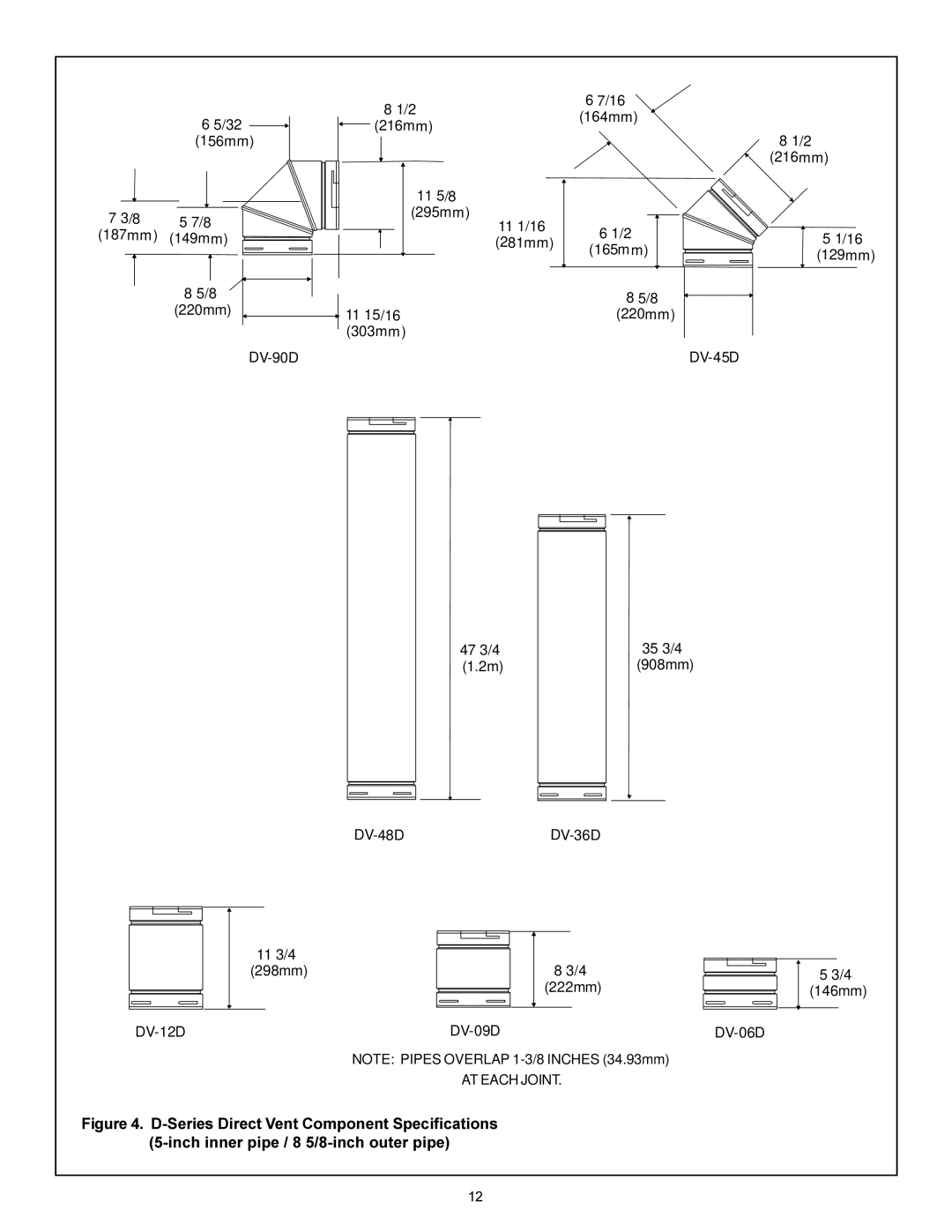 Heat & Glo LifeStyle 7000XLS, 6000XLSB manual 32 156mm 