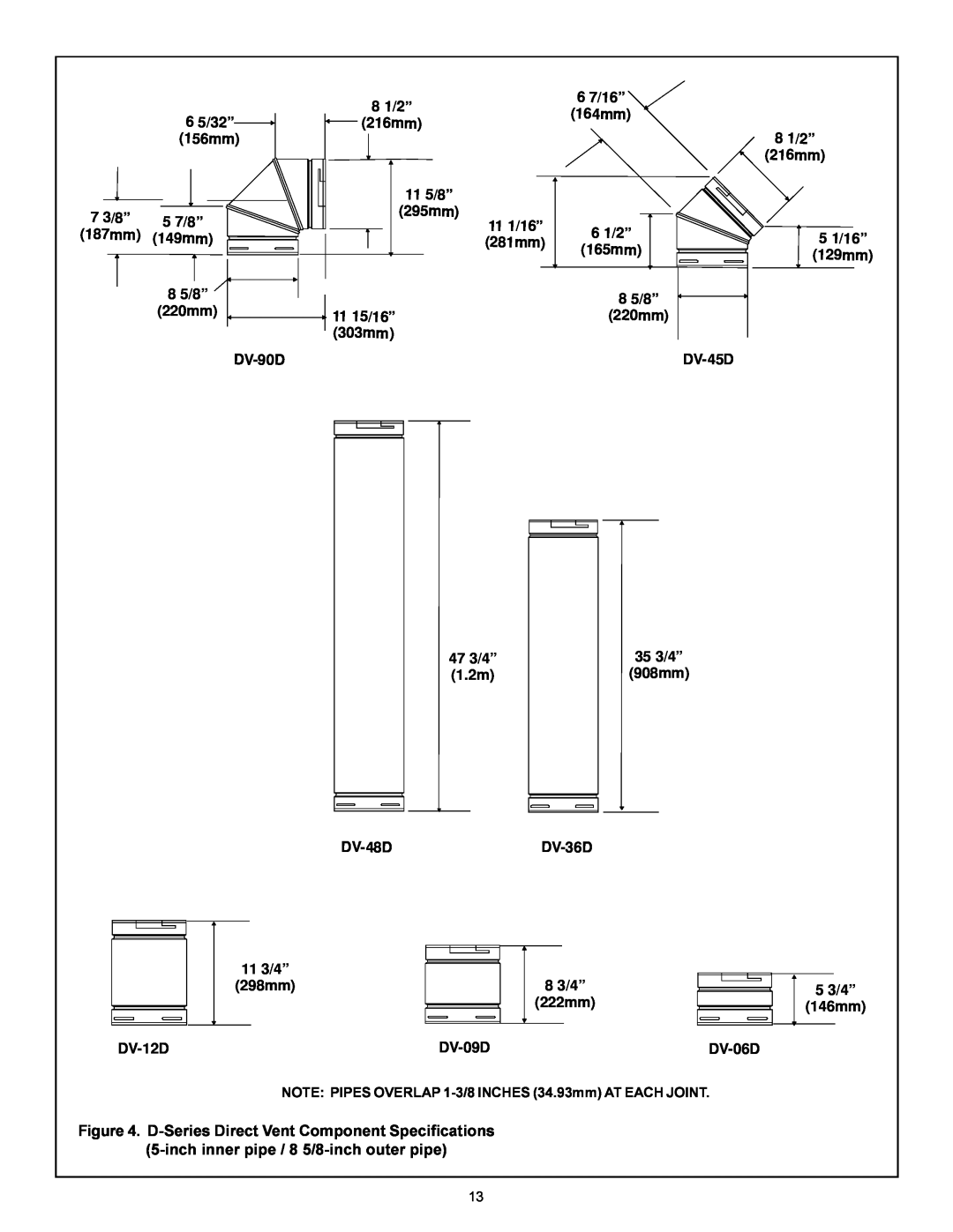Heat & Glo LifeStyle 7000XLT manual 6 5/32” 156mm 