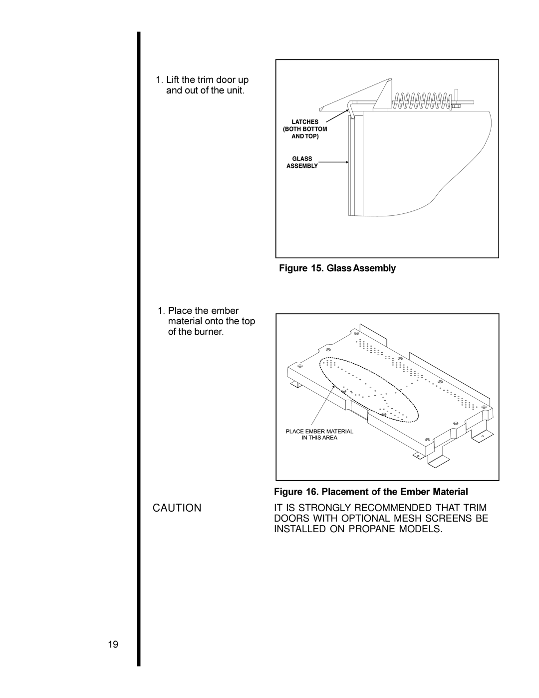 Heat & Glo LifeStyle 8000TVC manual Glass Assembly 