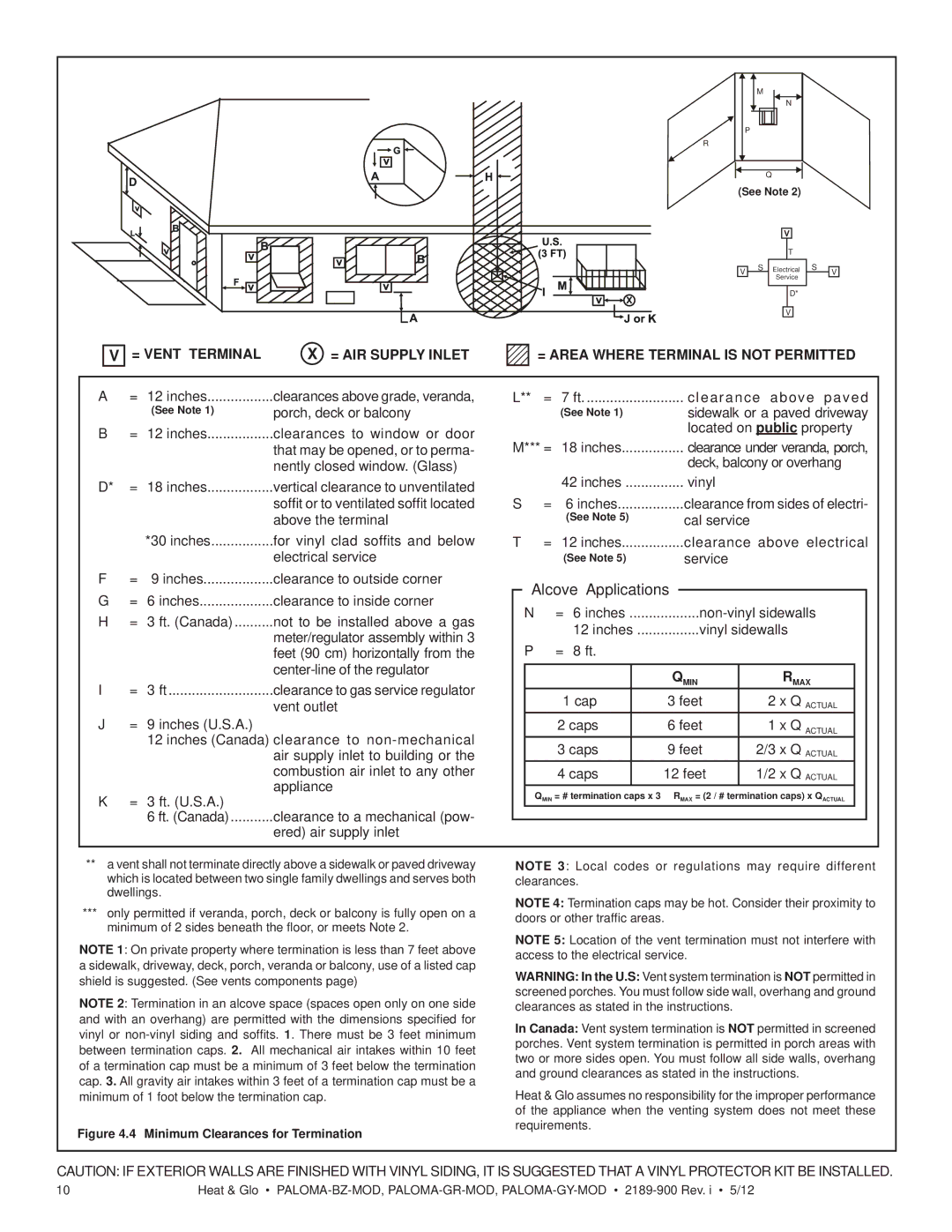 Heat & Glo LifeStyle PALOMA-BZ-MOD owner manual Alcove Applications 