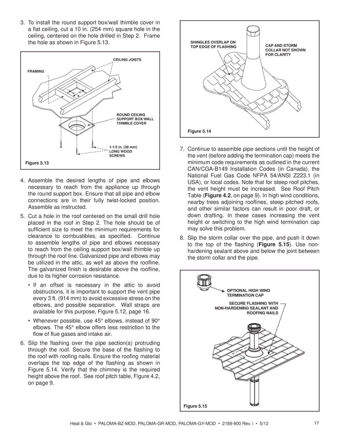 Heat & Glo LifeStyle PALOMA-BZ-MOD owner manual Continue to assemble pipe sections until the height 