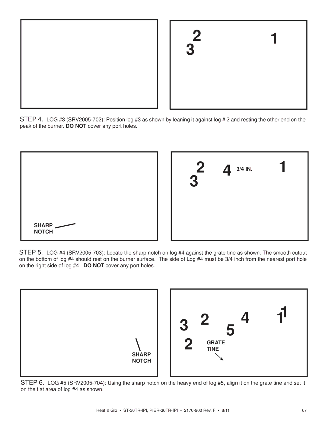 Heat & Glo LifeStyle ST-36TR-IPI, PIER-36TRLP-IPI, PIER-36TR-IPI, ST-36TRLP-IPI owner manual 5 4 