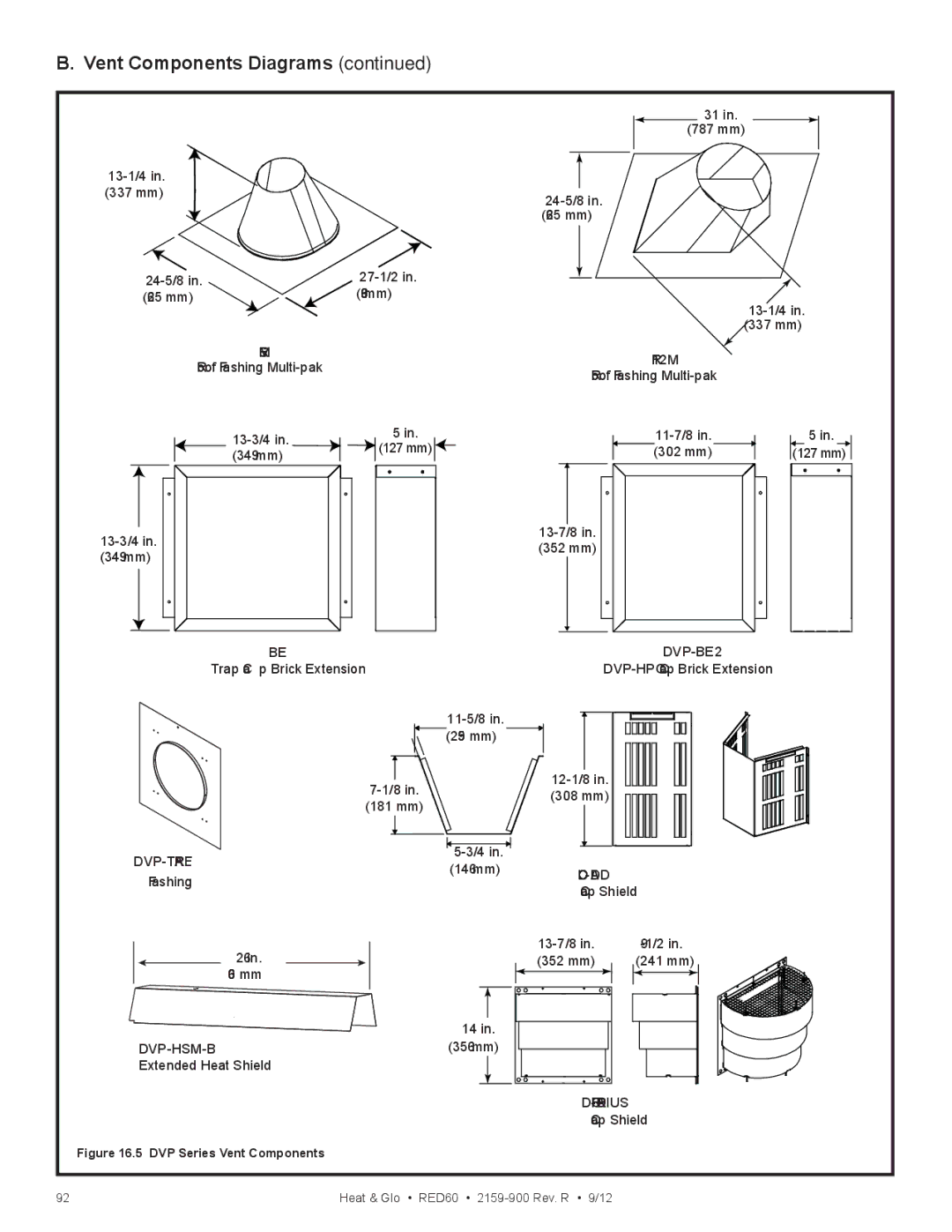 Heat & Glo LifeStyle RED60 2159-900 manual RF6M RF12M 