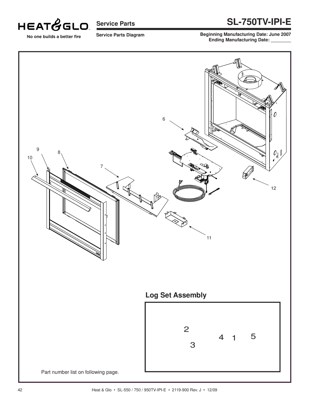 Heat & Glo LifeStyle SL-950TV-IPI-E, SL-550TV-IPI-E owner manual SL-750TV-IPI-E 