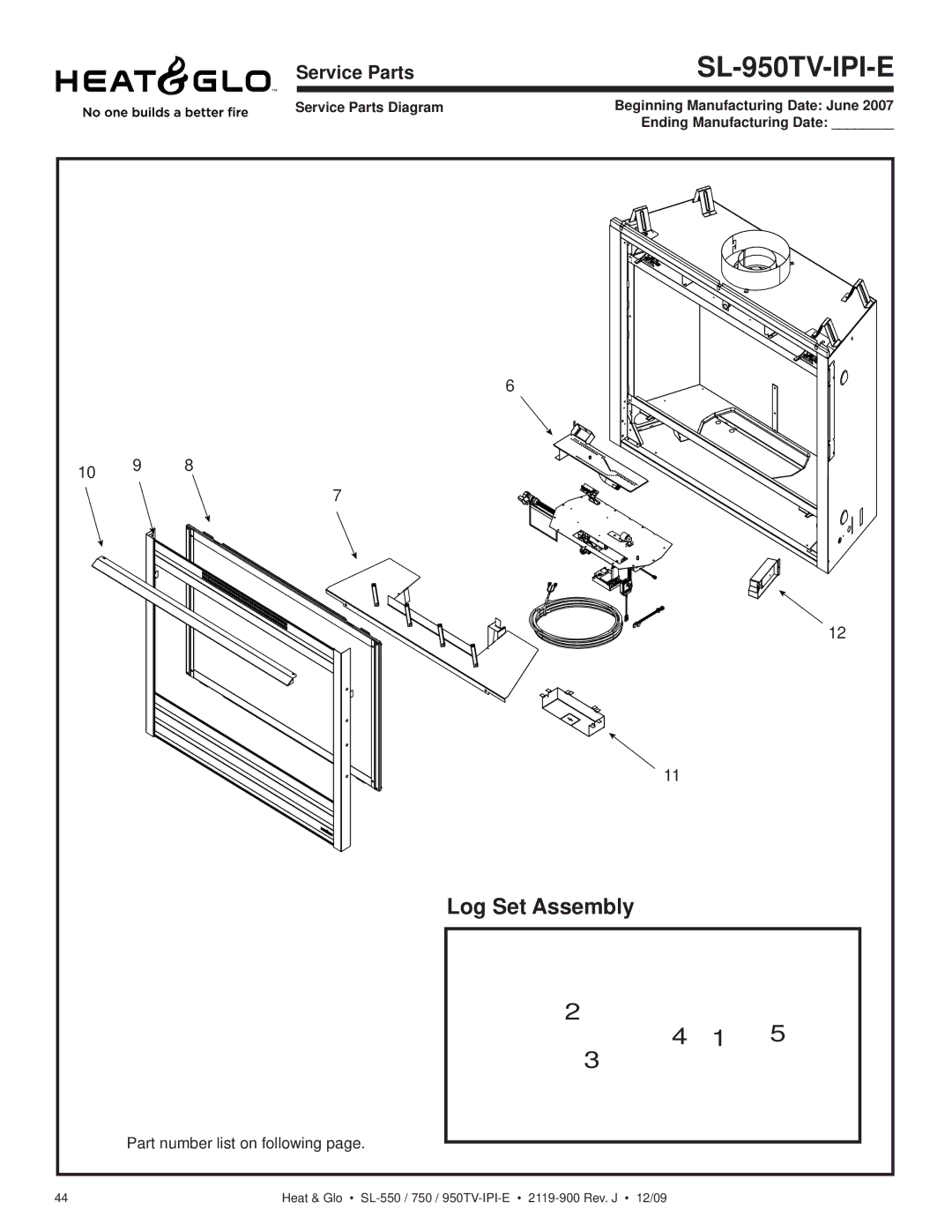 Heat & Glo LifeStyle SL-550TV-IPI-E, SL-750TV-IPI-E owner manual SL-950TV-IPI-E 