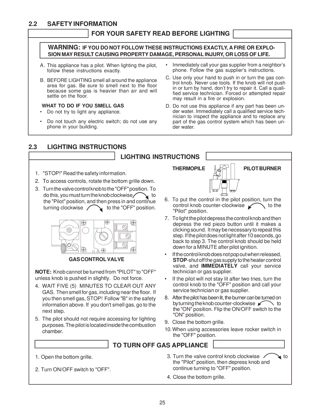 Heat & Glo LifeStyle ST-38HV-AU manual Safety Information For Your Safety Read Before Lighting, Lighting Instructions 