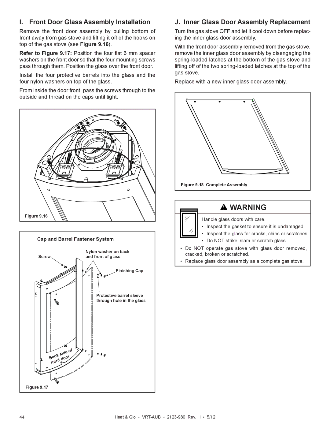 Heat & Glo LifeStyle VRT-GY-N-AUB Front Door Glass Assembly Installation, Inner Glass Door Assembly Replacement 