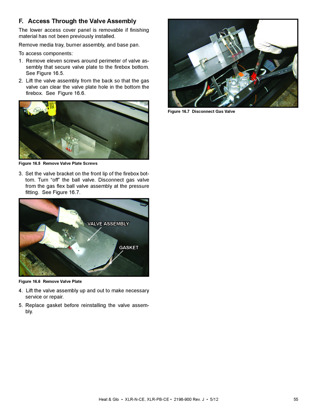 Heat & Glo LifeStyle XLR-PB-CE, XLR-N-CE manual Valve Assembly Gasket 