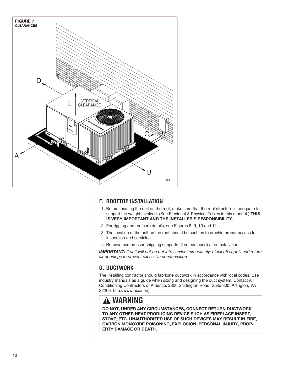 Heat Controller A-13 Rooftop Installation, Ductwork, Is Very Important and the INSTALLER’S Responsibility 