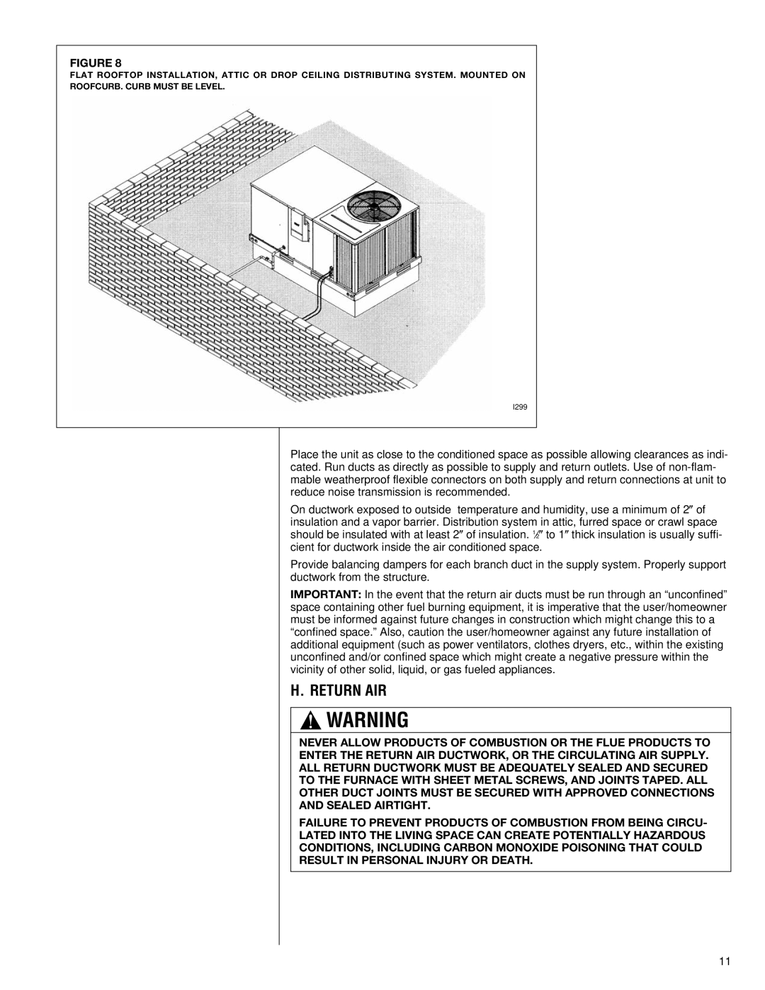 Heat Controller A-13 installation instructions Return AIR 