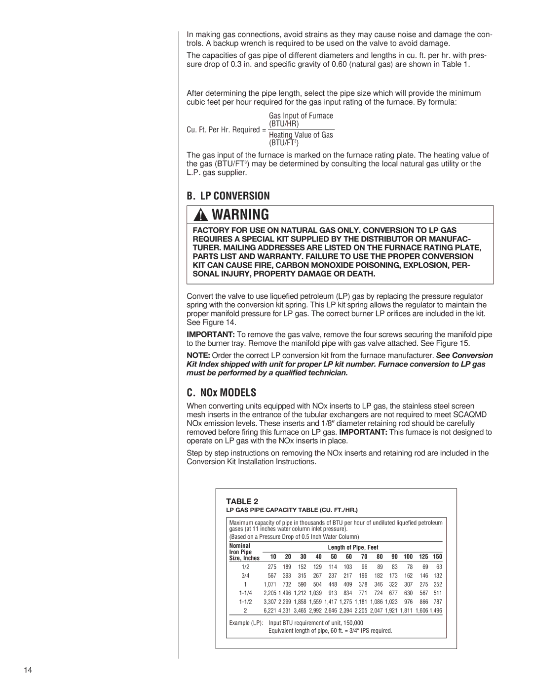 Heat Controller A-13 installation instructions LP Conversion, NOx Models 