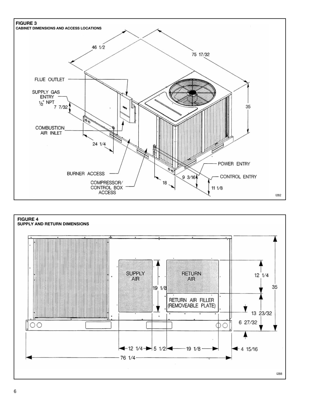 Heat Controller A-13 installation instructions Supply and Return Dimensions 