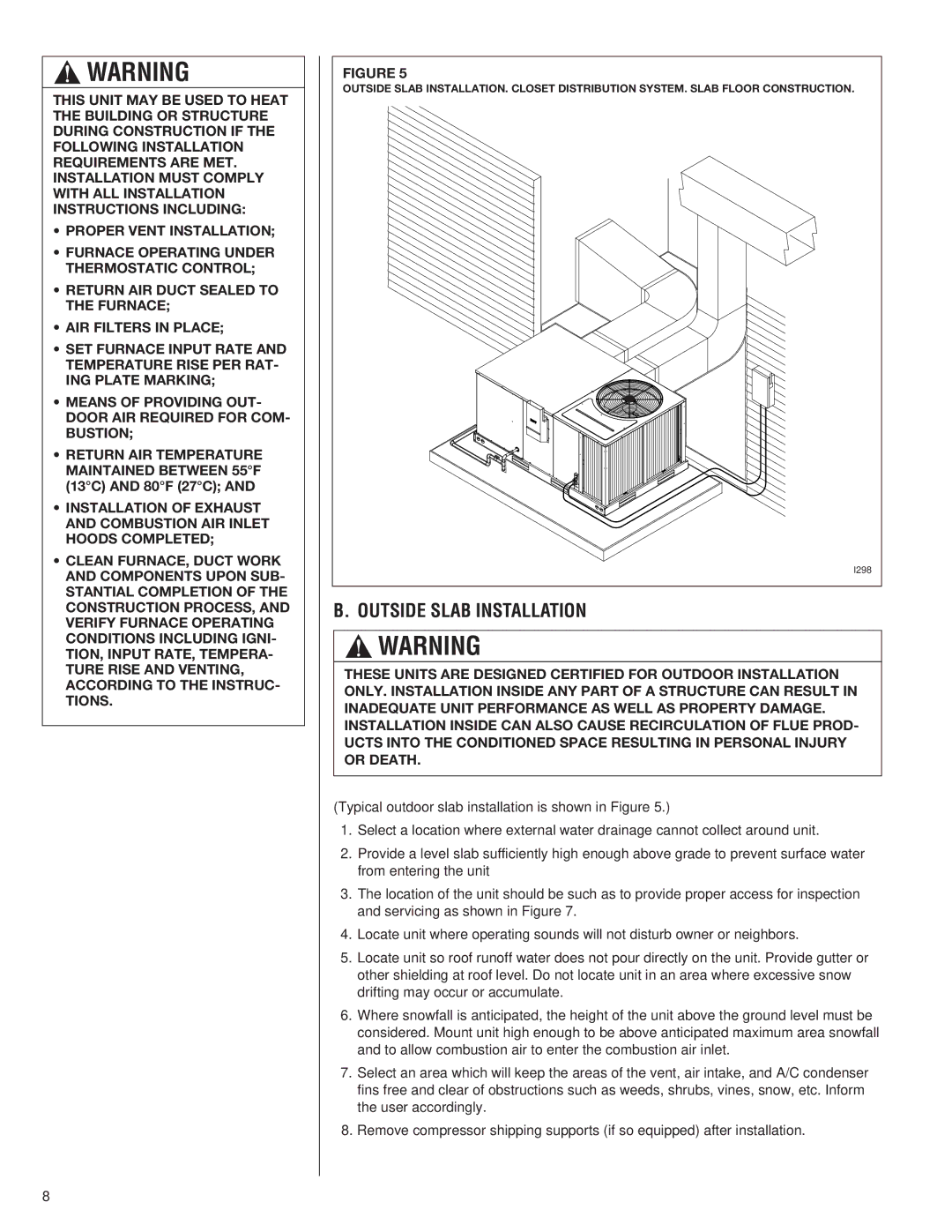 Heat Controller A-13 installation instructions Outside Slab Installation 