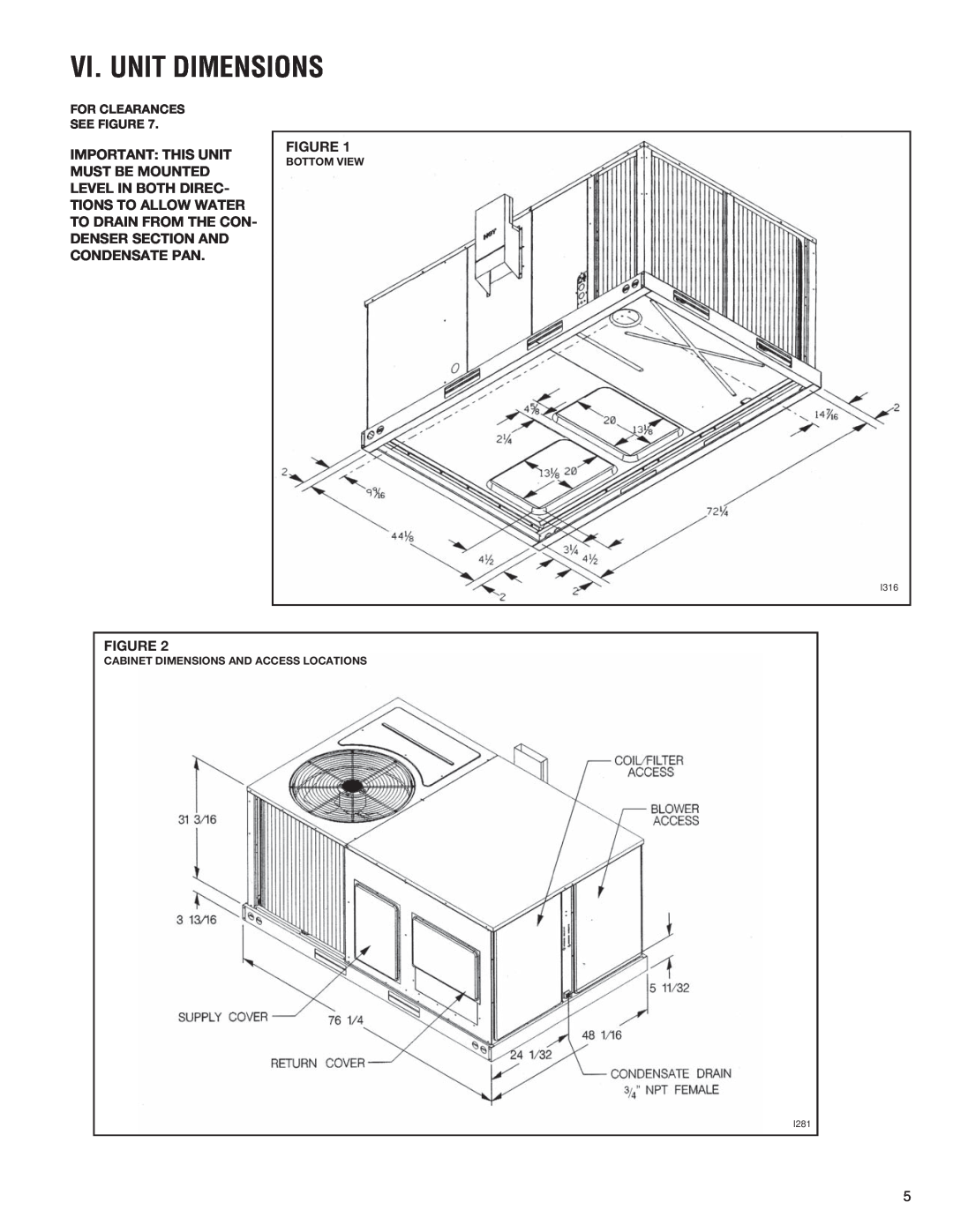 Heat Controller A-13 Vi. Unit Dimensions, For Clearances See Figure, Bottom View, Cabinet Dimensions And Access Locations 