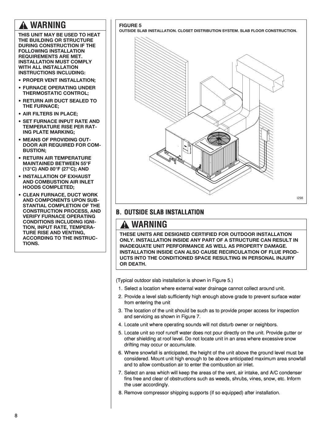 Heat Controller A-13 installation instructions B. Outside Slab Installation 