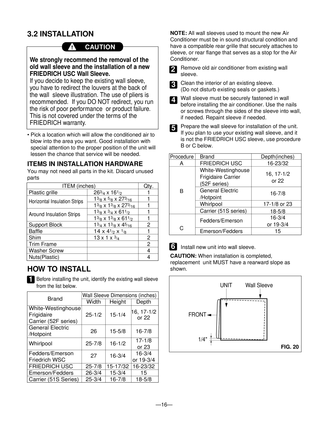 Heat Controller BD-123, BD-101, BDE-103, BDE-123, BD-81 manual HOW to Install, Items in Installation Hardware 