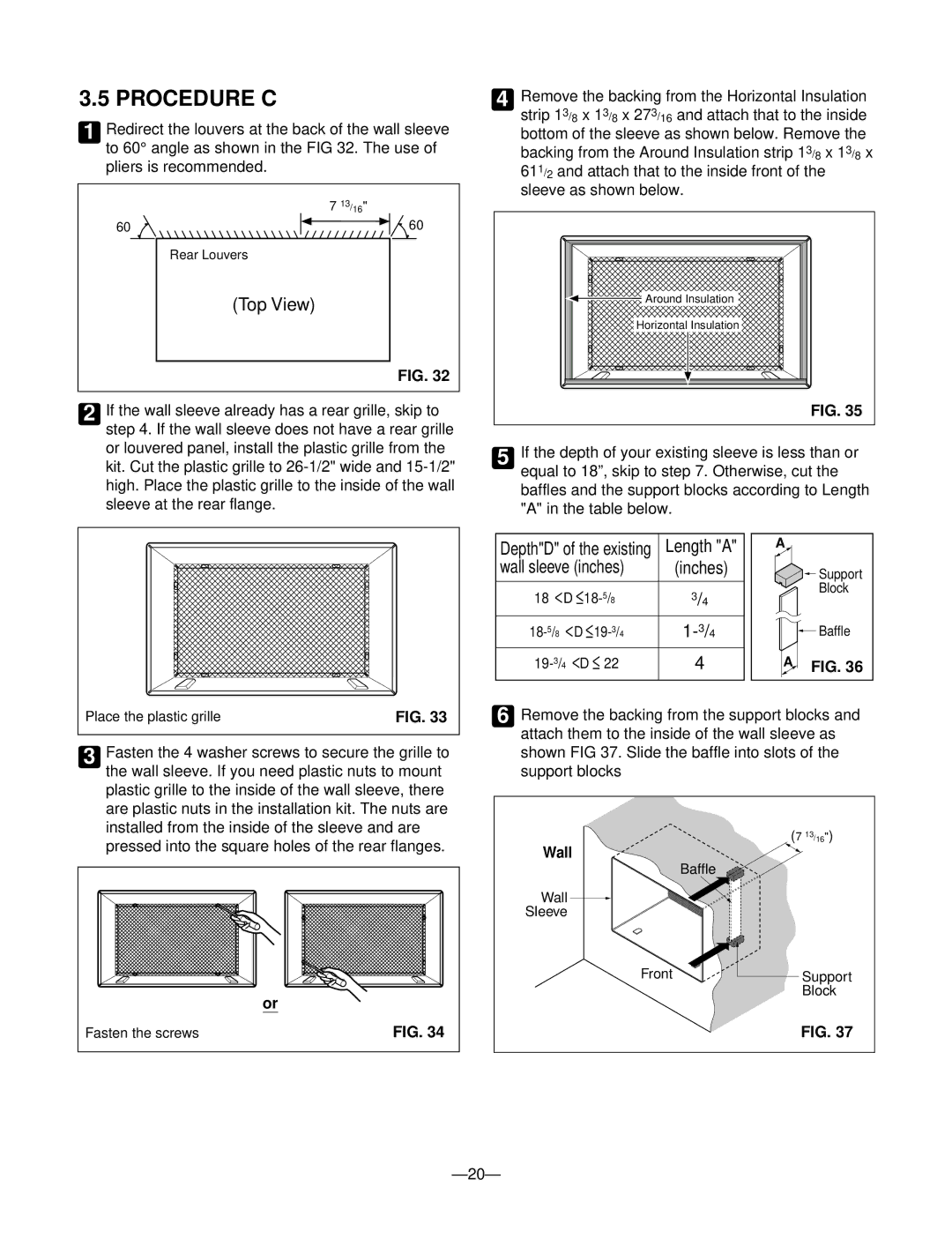 Heat Controller BD-101, BD-123, BDE-103, BDE-123, BD-81 manual Procedure C, Wall 